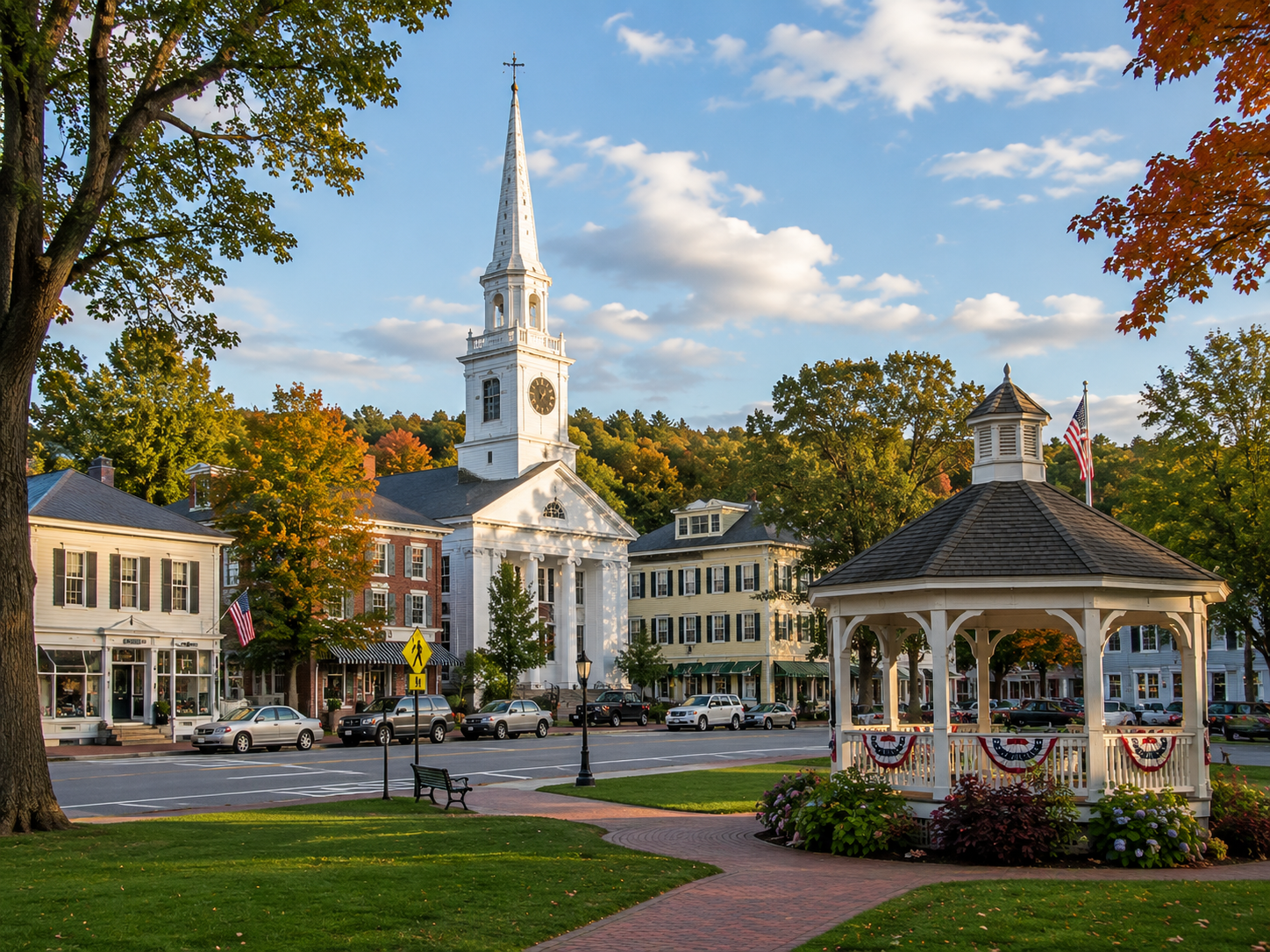 A Massachusetts town center